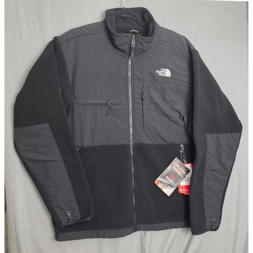 NWT The North Face Men's Denali Fleece Jacket Size Large Black Full Zip AMYN